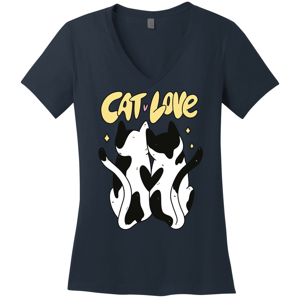 Cat Love Cute Gift Women's V-Neck T-Shirt