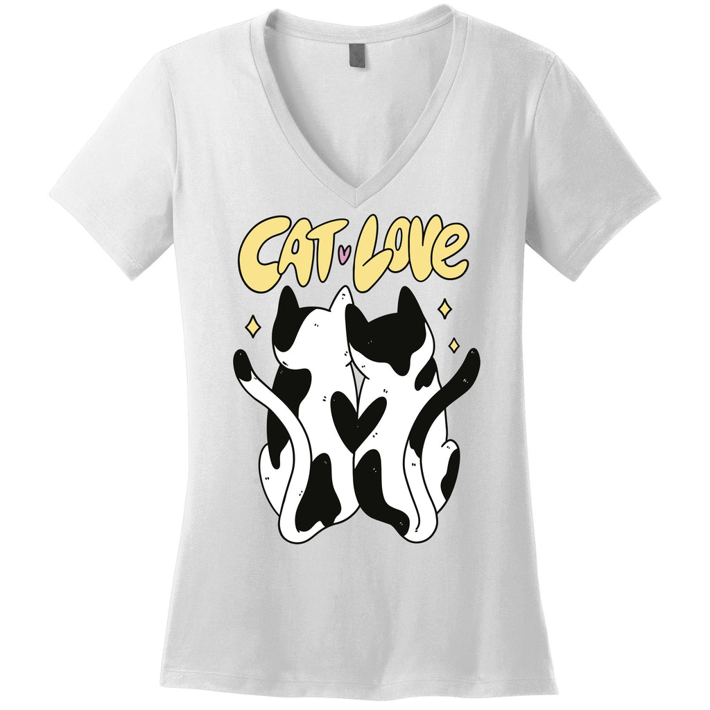 Cat Love Cute Gift Women's V-Neck T-Shirt