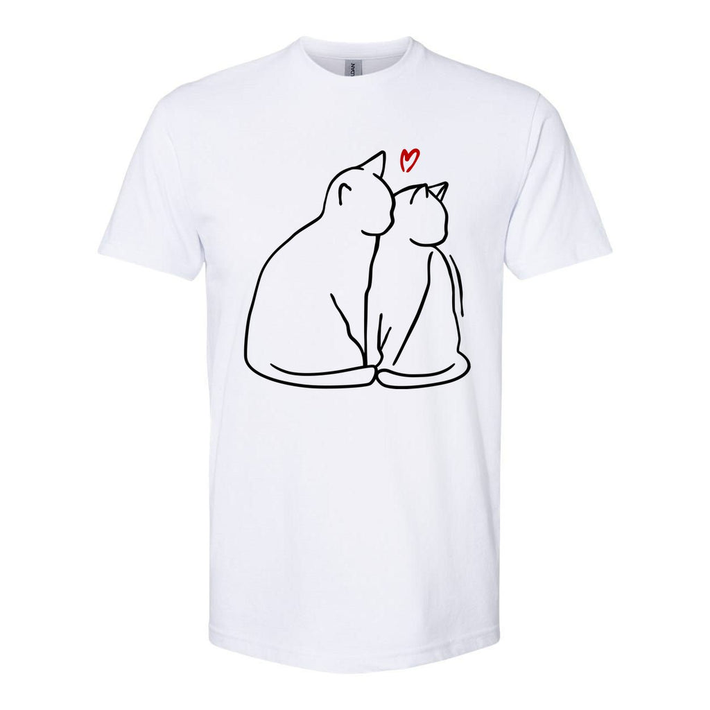 Cat Lover Cute Valentine Softstyle CVC T-Shirt
