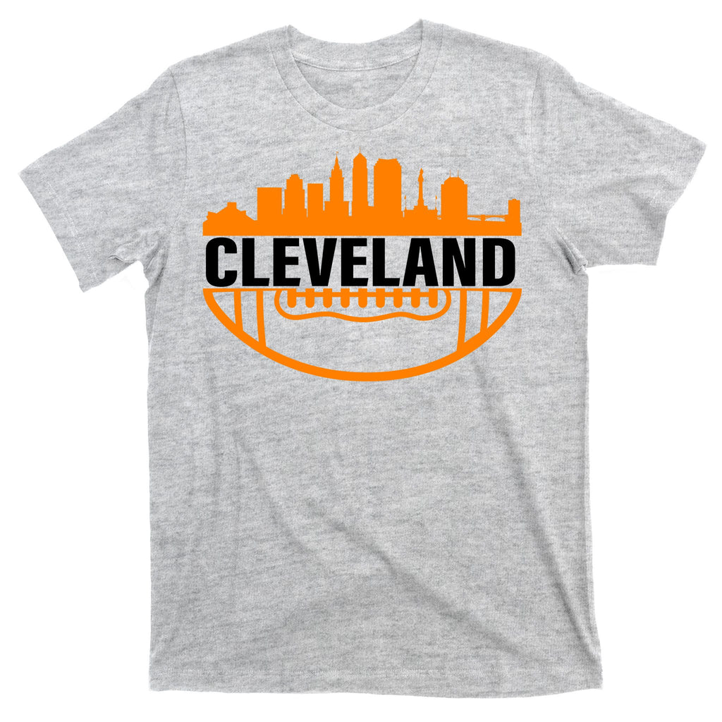 Cleveland Football Skyline City Logo T-Shirt