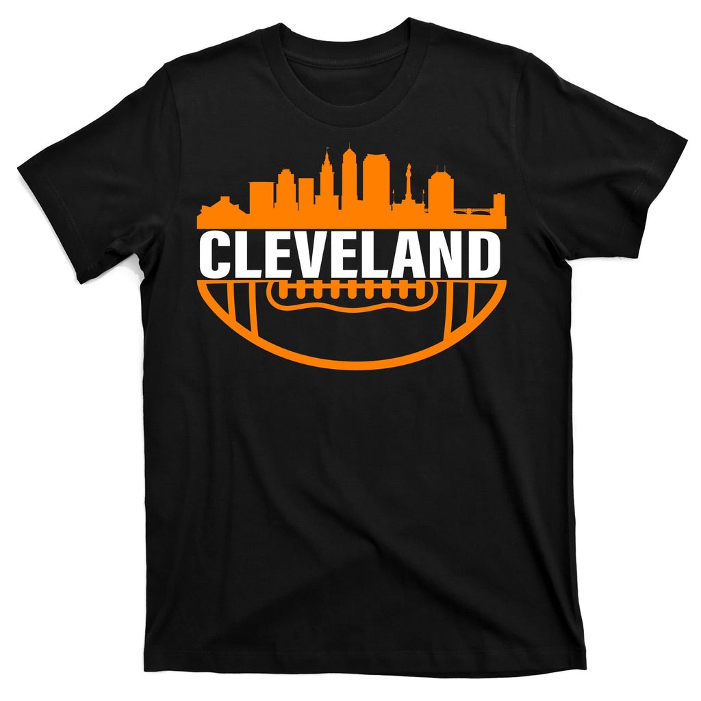 Cleveland Football Skyline City Logo T-Shirt