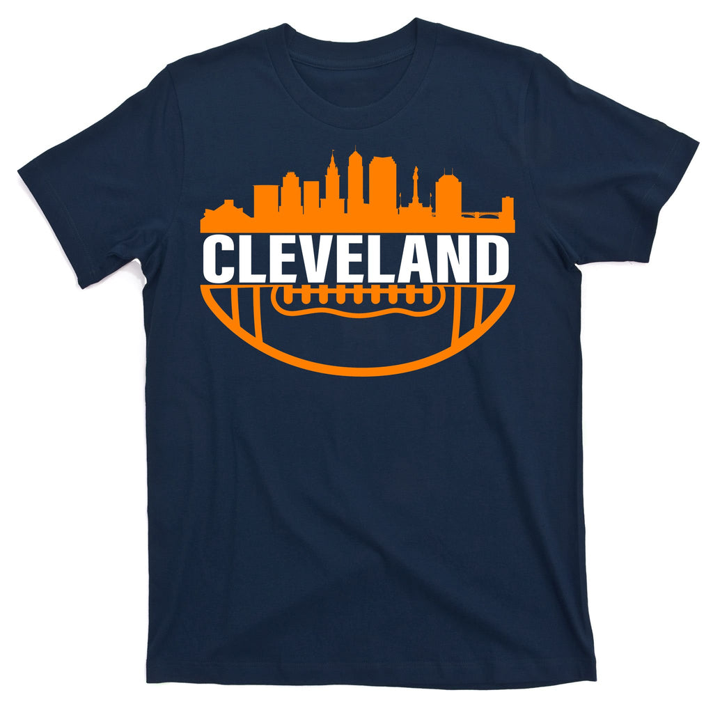 Cleveland Football Skyline City Logo T-Shirt