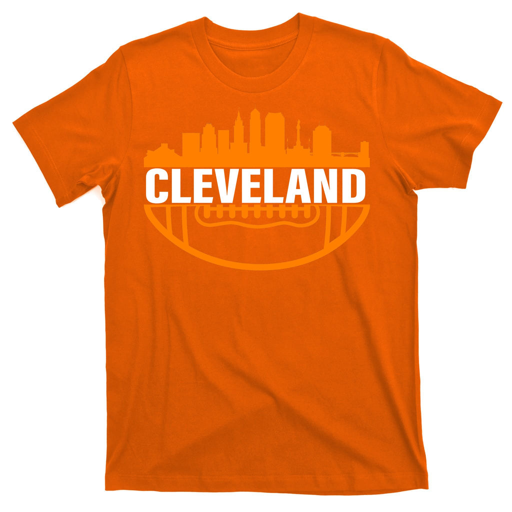 Cleveland Football Skyline City Logo T-Shirt