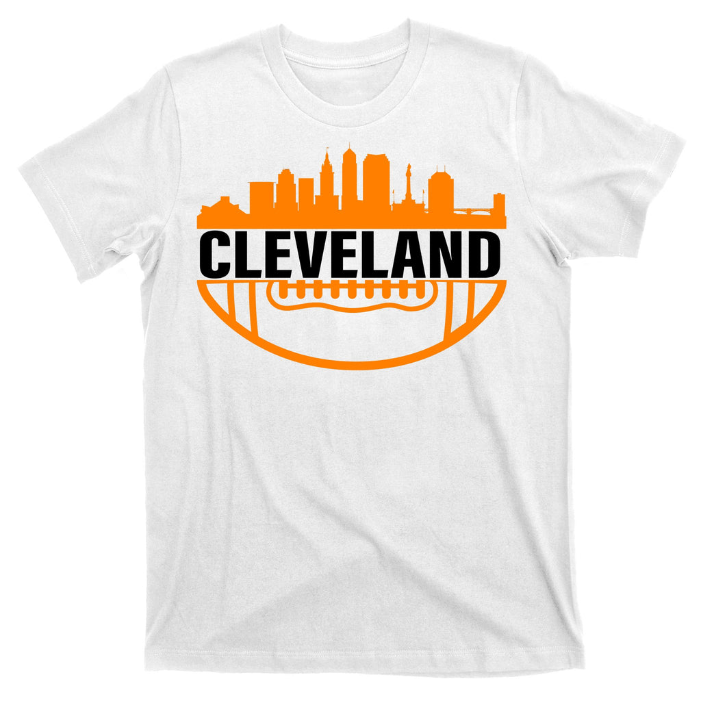 Cleveland Football Skyline City Logo T-Shirt