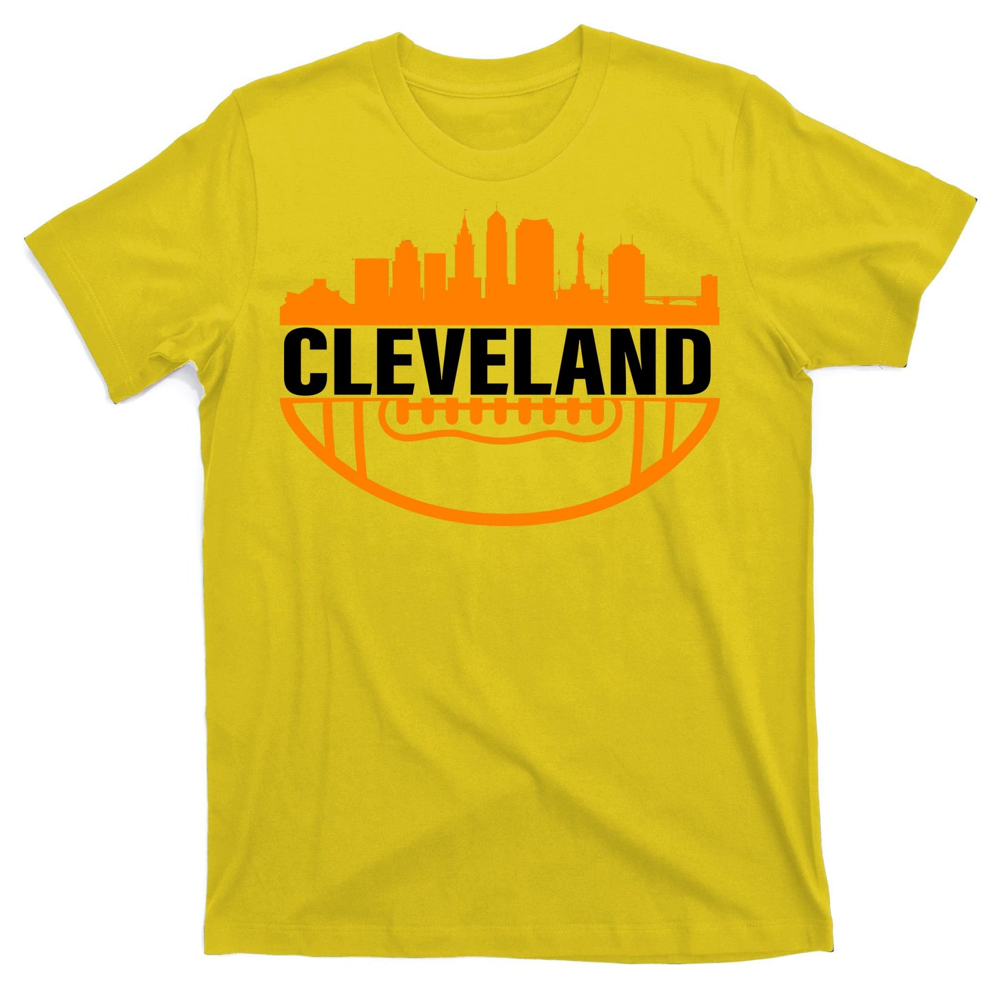 Cleveland Football Skyline City Logo T-Shirt