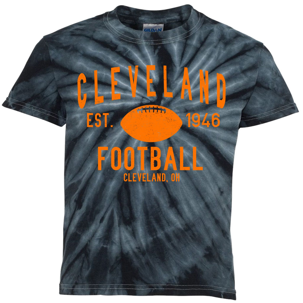 Cleveland OH Football Est. 1946 Kids Tie-Dye T-Shirt