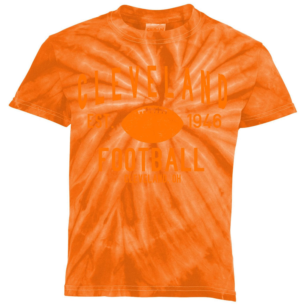 Cleveland OH Football Est. 1946 Kids Tie-Dye T-Shirt