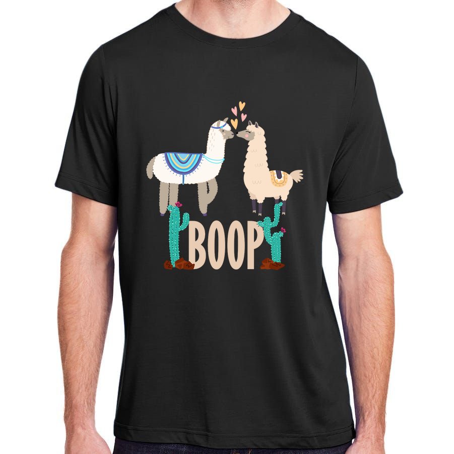 Cute Llama Love Boop Valentines Day Playful Gift Adult ChromaSoft Performance T-Shirt