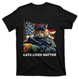 Cats Lives Matter Funny Trump 2024 Cat Maga Gift T-Shirt