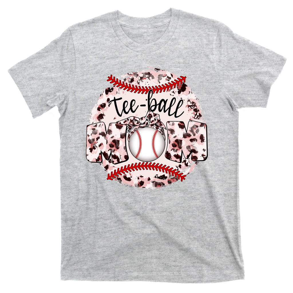 Cute Leopard Print Tee Ball Mom T-Shirt