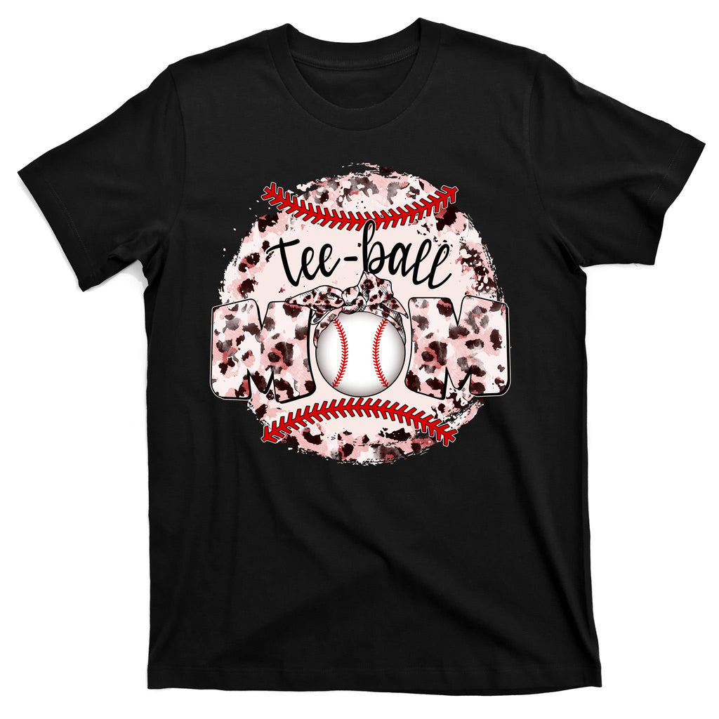 Cute Leopard Print Tee Ball Mom T-Shirt