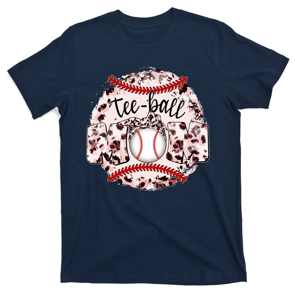 Cute Leopard Print Tee Ball Mom T-Shirt