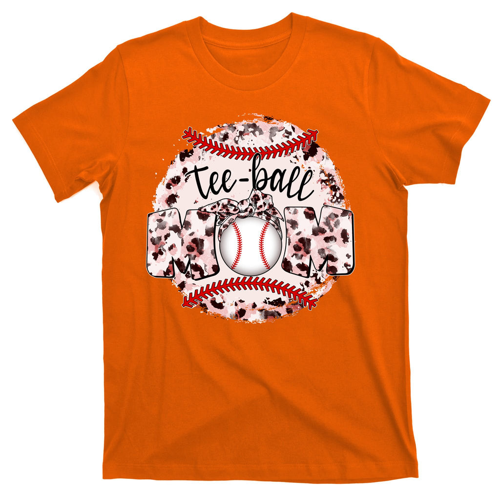 Cute Leopard Print Tee Ball Mom T-Shirt