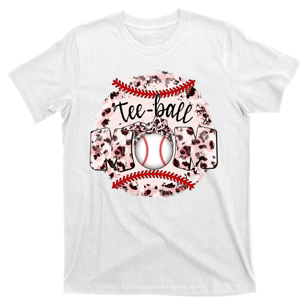 Cute Leopard Print Tee Ball Mom T-Shirt