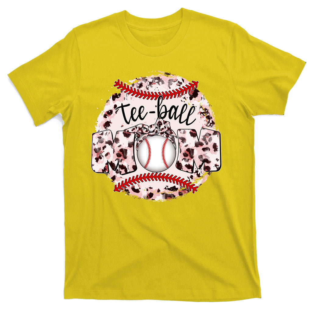 Cute Leopard Print Tee Ball Mom T-Shirt