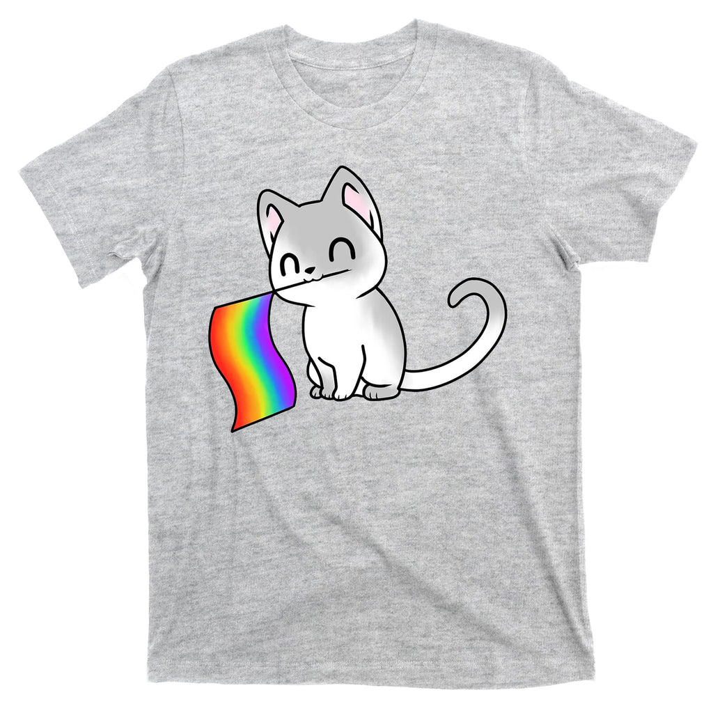 Cat Lgbt Rainbow Flag Pride Month T-Shirt