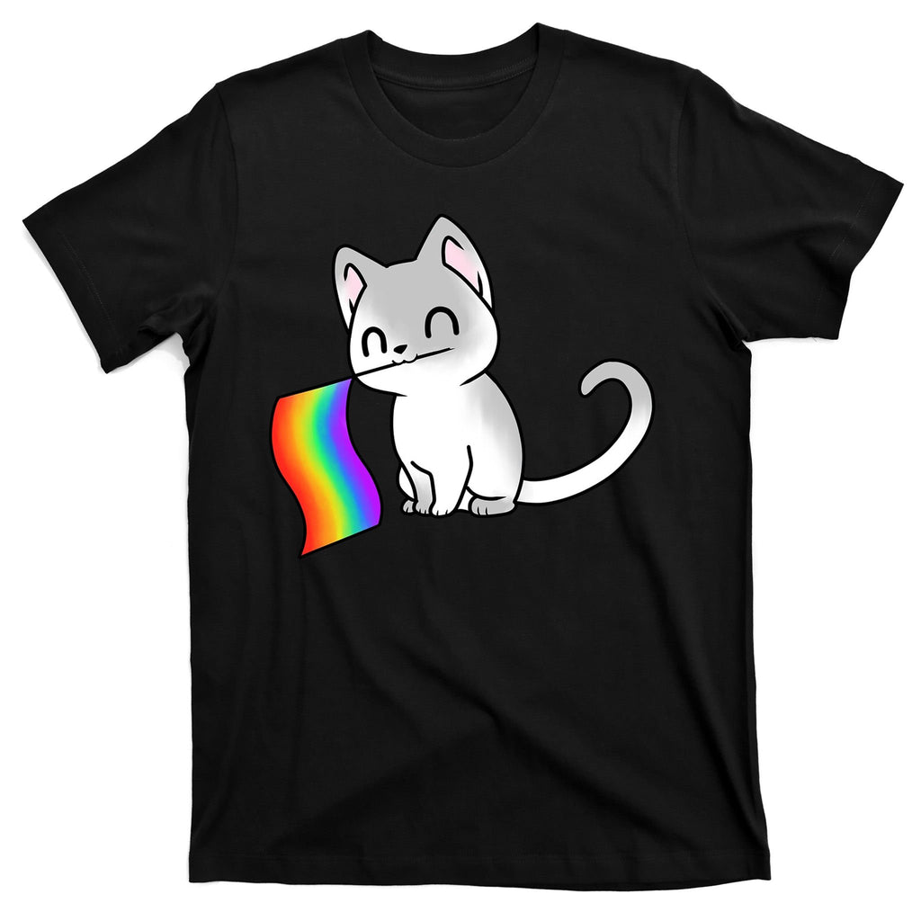 Cat Lgbt Rainbow Flag Pride Month T-Shirt