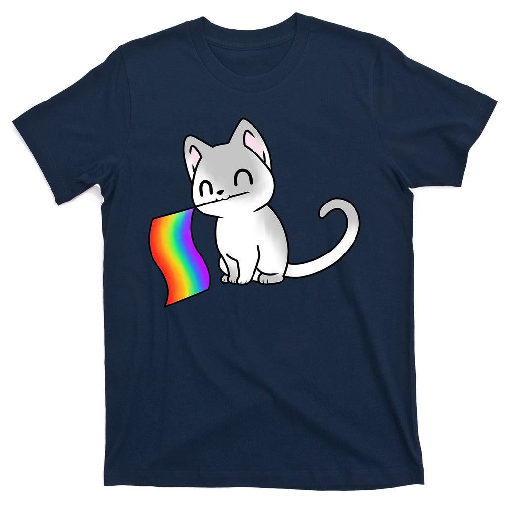 Cat Lgbt Rainbow Flag Pride Month T-Shirt
