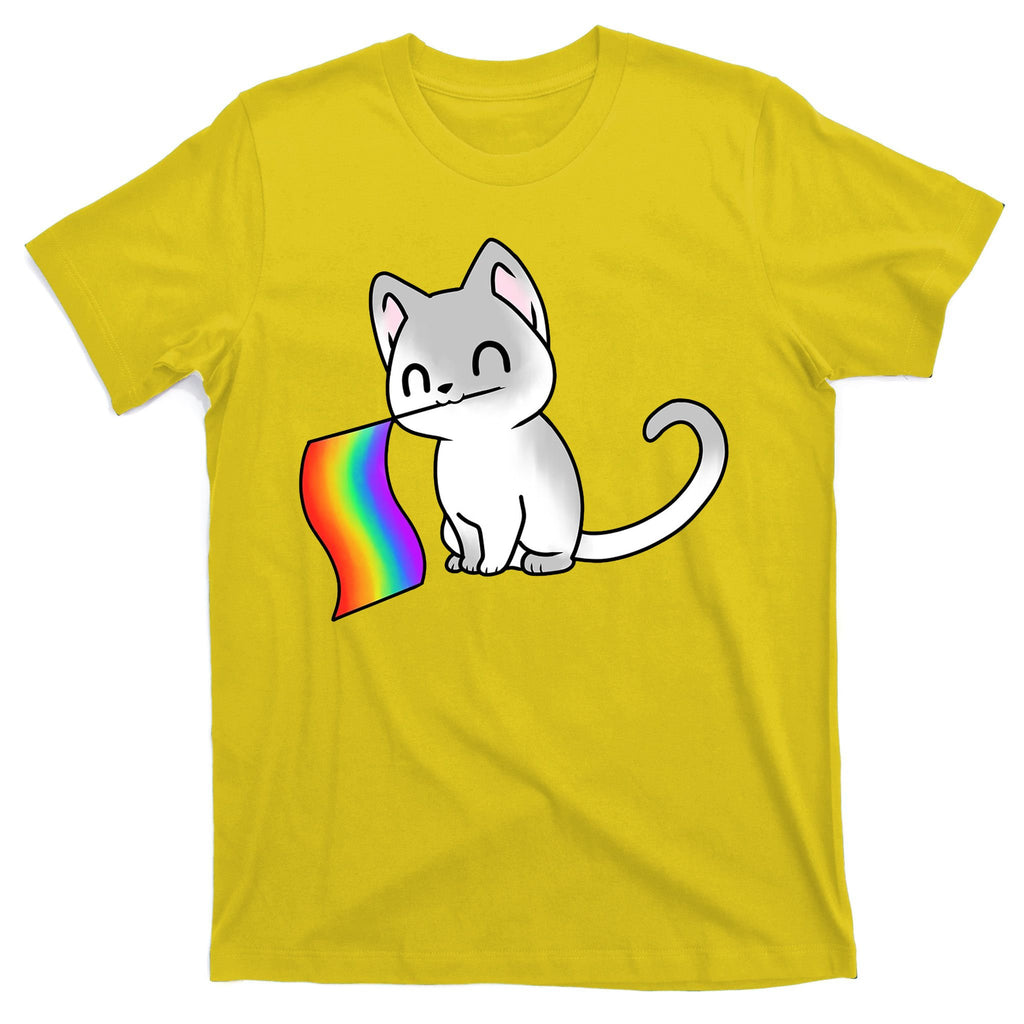 Cat Lgbt Rainbow Flag Pride Month T-Shirt