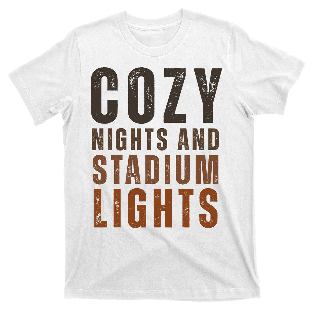 Cozy Nights And Stadium Lights Football T-Shirt