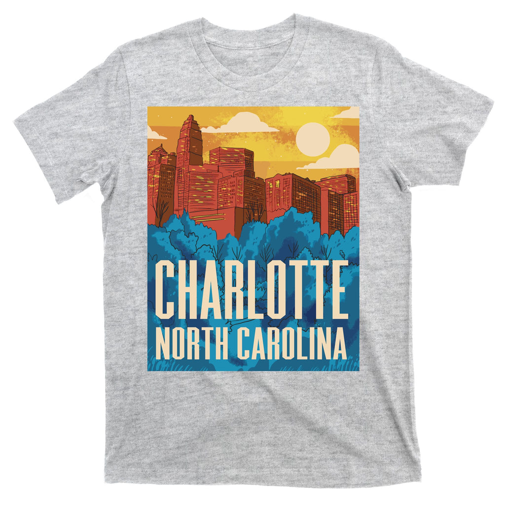Charlotte North Carolina City Sunset T-Shirt