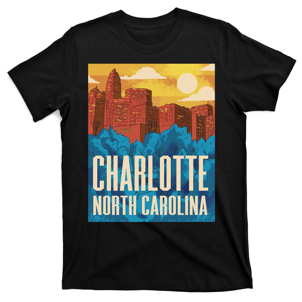Charlotte North Carolina City Sunset T-Shirt
