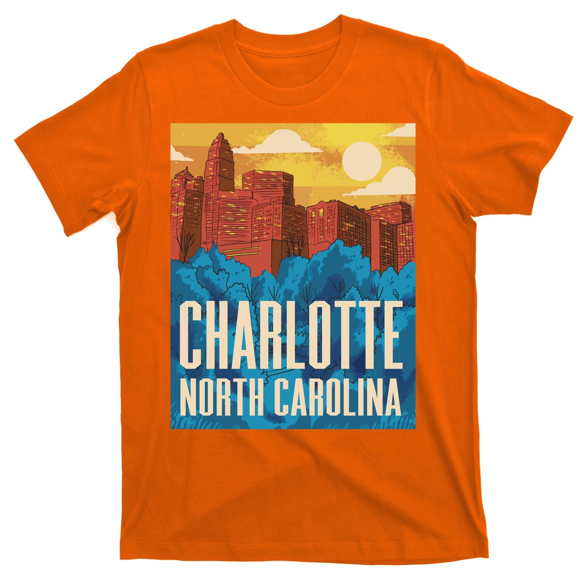 Charlotte North Carolina City Sunset T-Shirt