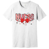 Ccu Nurse Stethoscope Coquette Bow Heart Valentine Nursing Premium T-Shirt