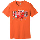 Ccu Nurse Stethoscope Coquette Bow Heart Valentine Nursing Premium T-Shirt