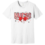 Ccu Nurse Stethoscope Coquette Bow Heart Valentine Nursing Premium T-Shirt