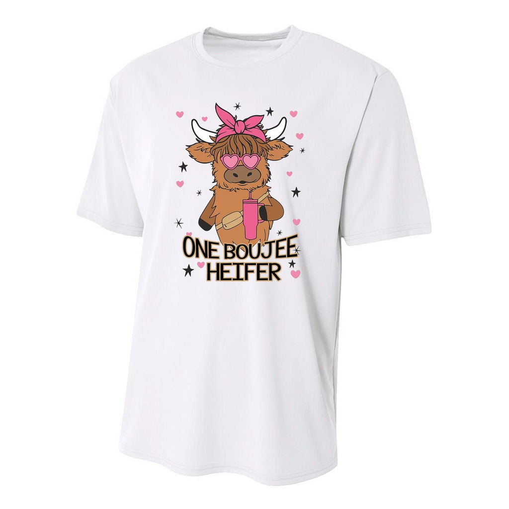 Cute One Boujee Heifer Youth Performance Sprint T-Shirt
