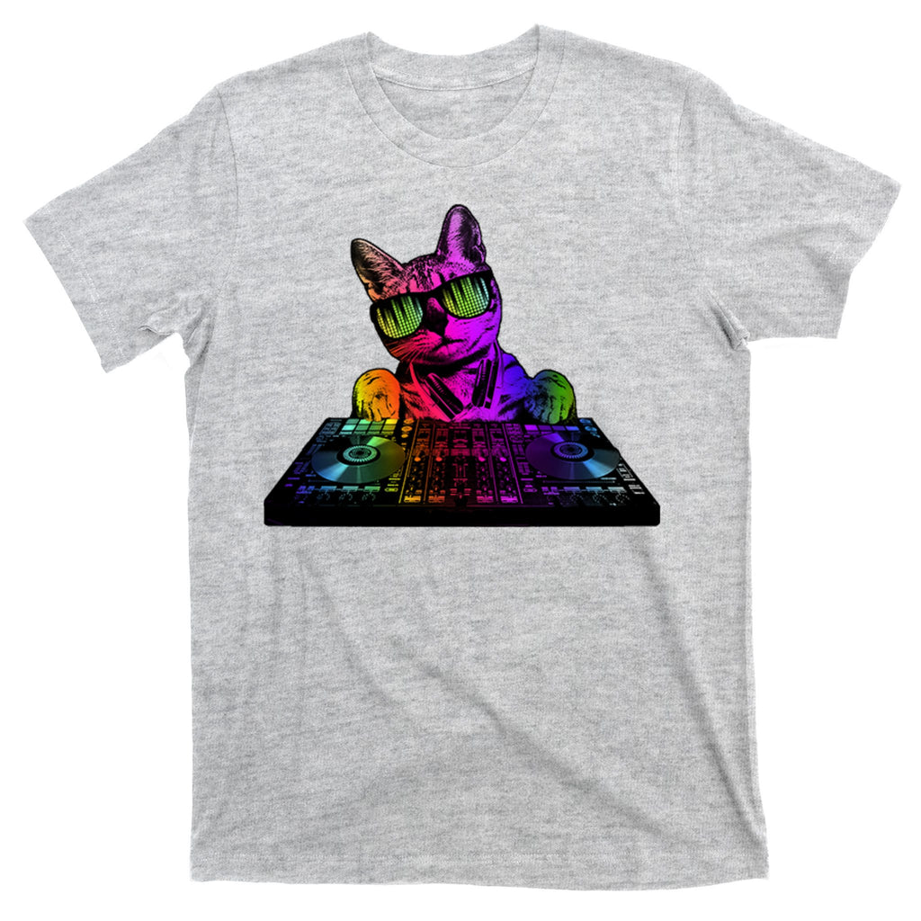 Colorful DJ Cat T-Shirt