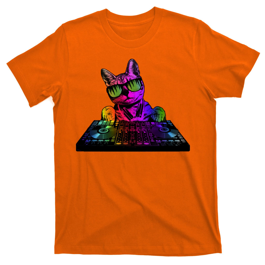 Colorful DJ Cat T-Shirt