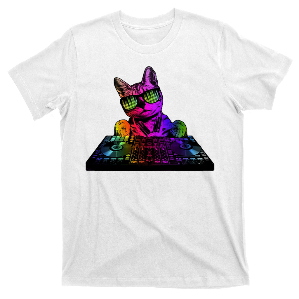 Colorful DJ Cat T-Shirt