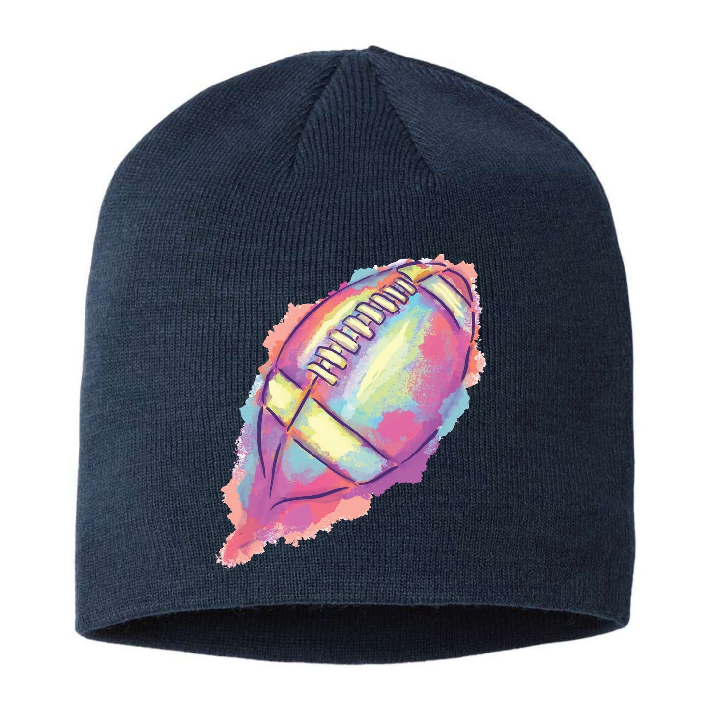 Colorful Football Graphic Sustainable Beanie
