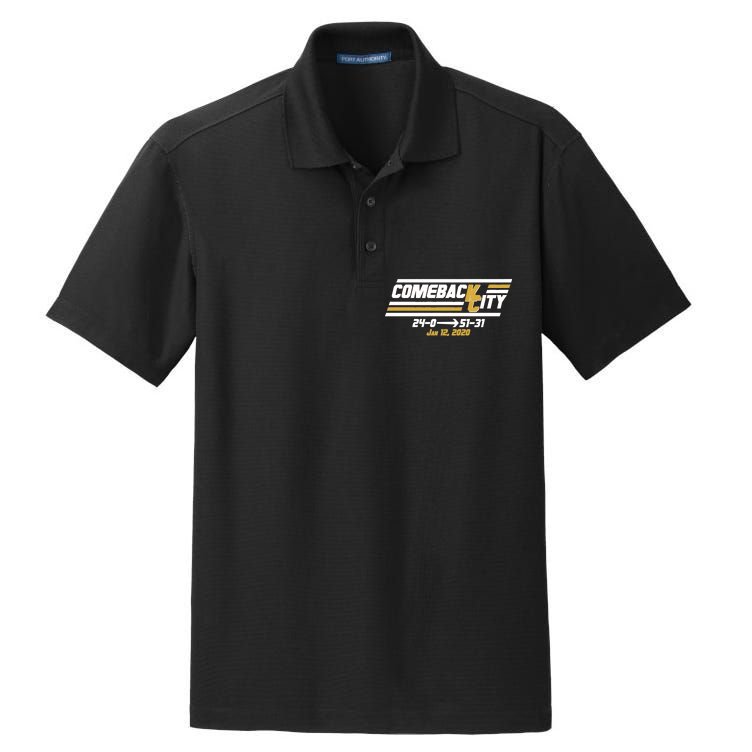 Comeback City Kansas City Football Dry Zone Grid Polo