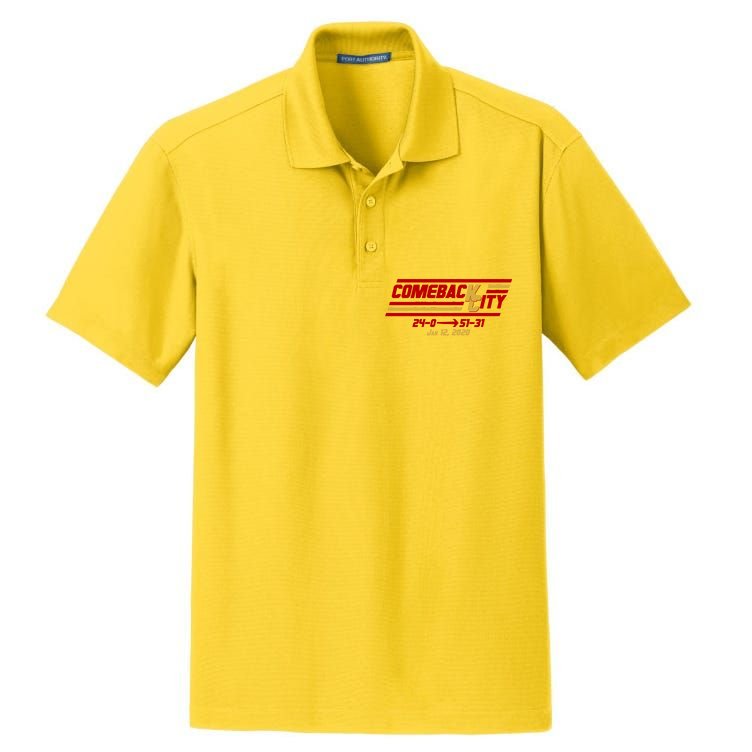 Comeback City Kansas City Football Dry Zone Grid Polo