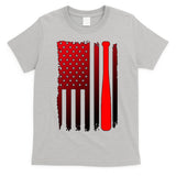 Cool Baseball Bat American Flag USA T-Shirt