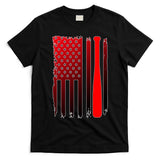 Cool Baseball Bat American Flag USA T-Shirt