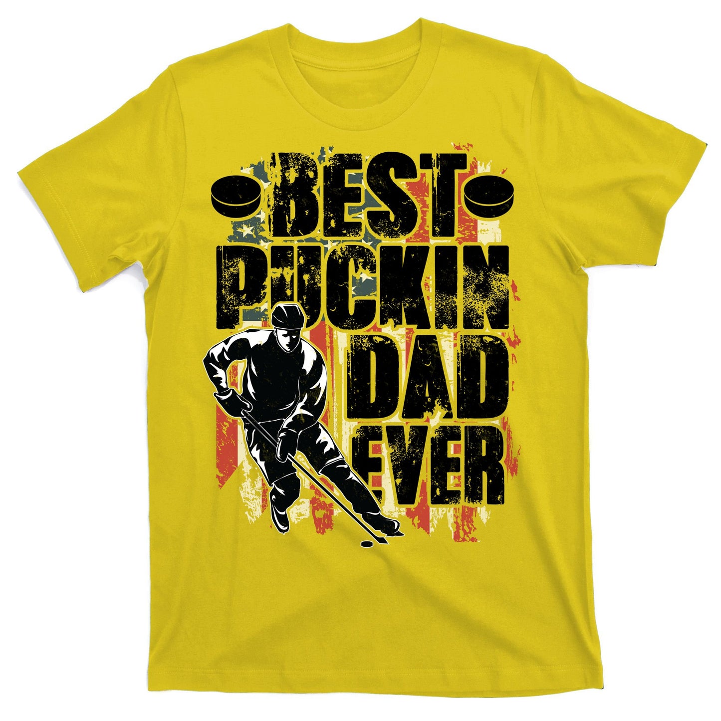 Cool Best Puckin Dad Ever Hockey Dad T-Shirt