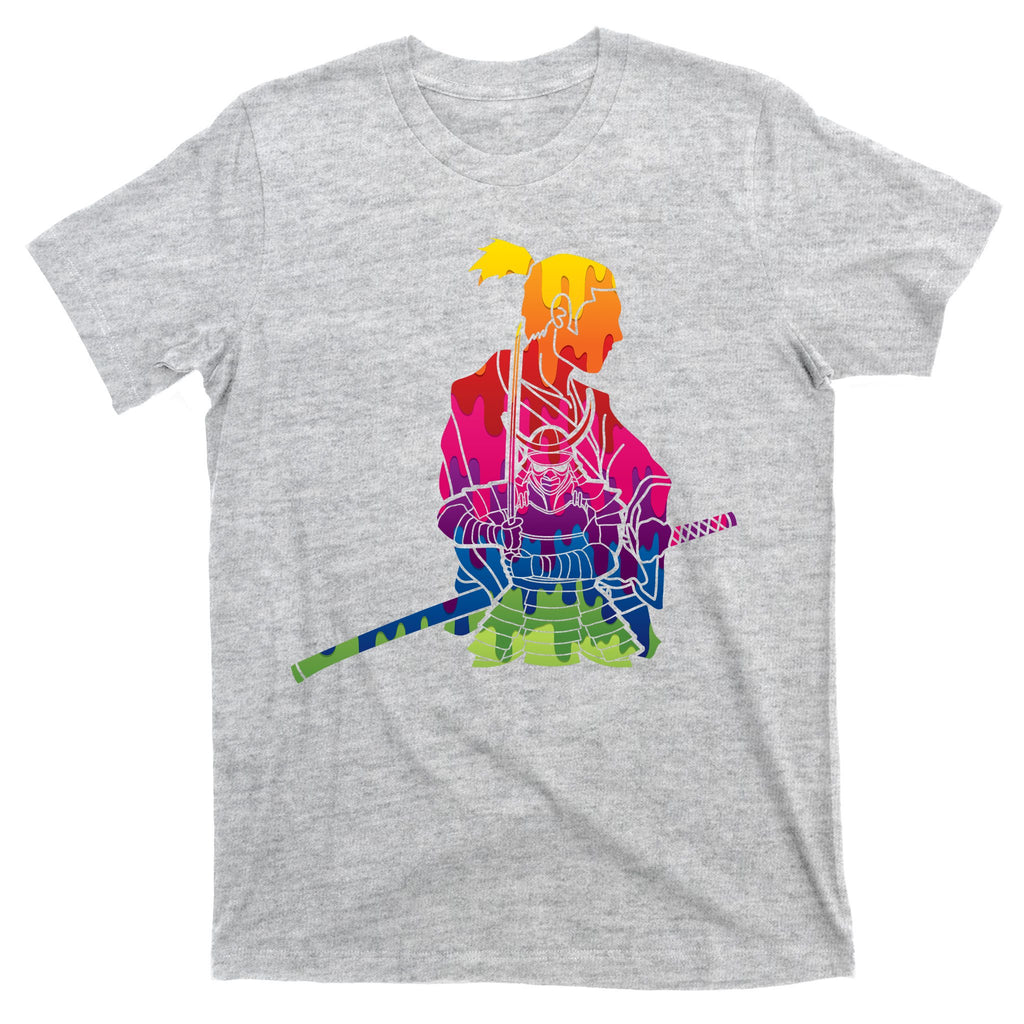 Cool Colorful Samurai Katana T-Shirt