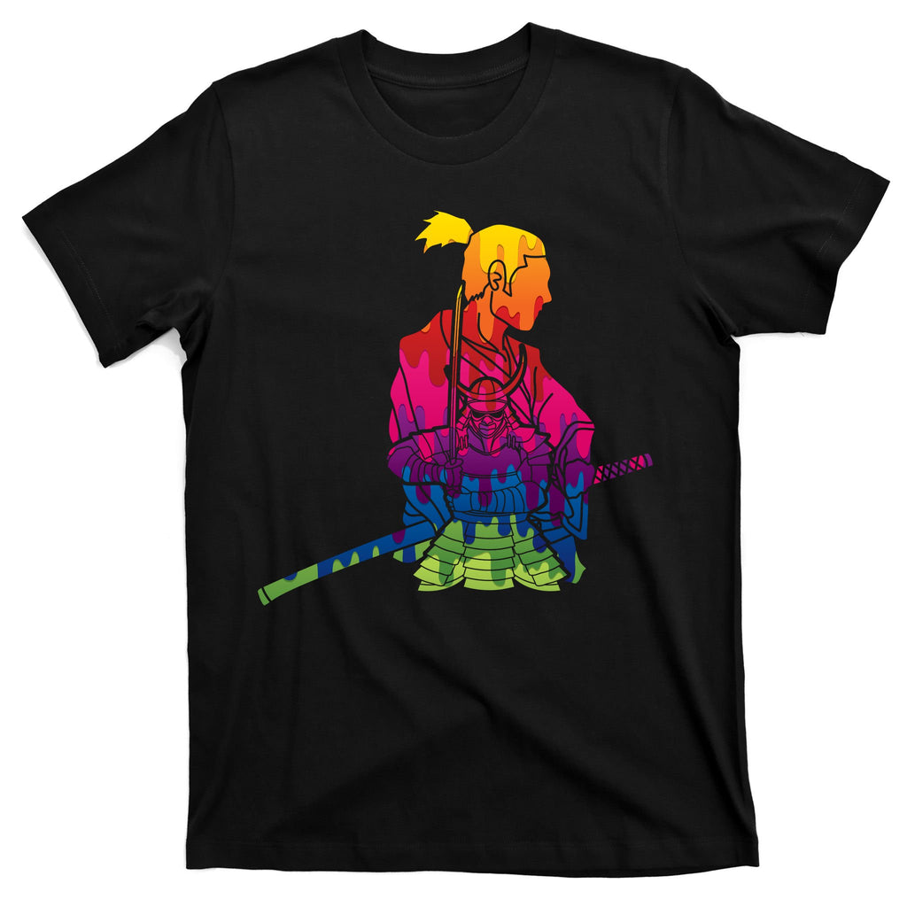 Cool Colorful Samurai Katana T-Shirt