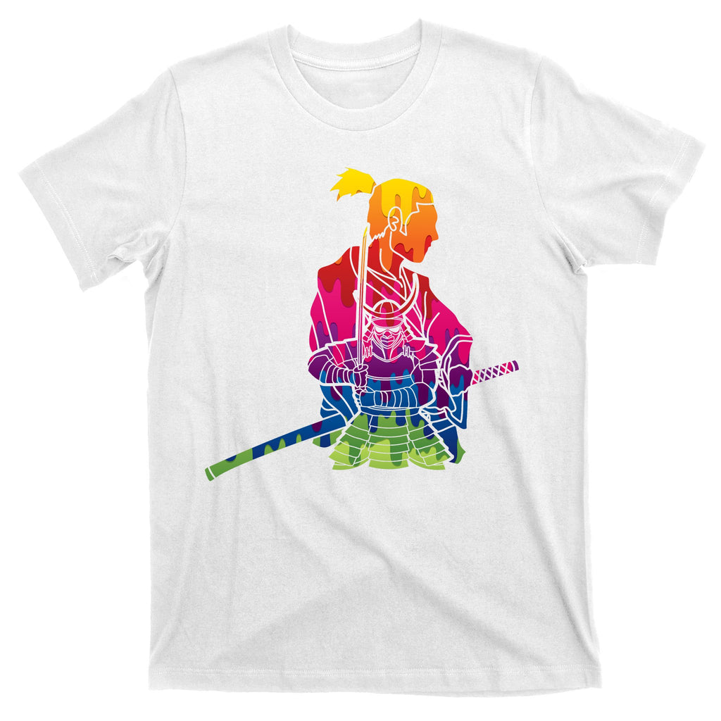 Cool Colorful Samurai Katana T-Shirt