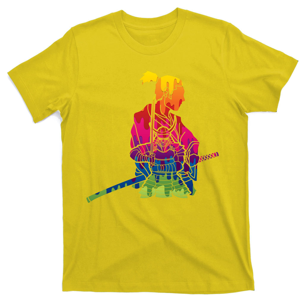 Cool Colorful Samurai Katana T-Shirt