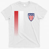 Cool USA Soccer Jersey Stripes T-Shirt