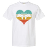 Cool Vintage Valentine Video Gamer Fan Garment-Dyed Heavyweight T-Shirt