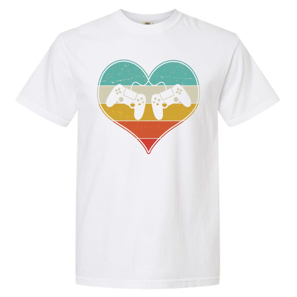 Cool Vintage Valentine Video Gamer Fan Garment-Dyed Heavyweight T-Shirt