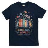 Color Our World Summer Reading 2025 Book Wildflowers Funny T-Shirt