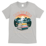Color Our World Summer Reading 2025 Cute Book Wildflowers T-Shirt
