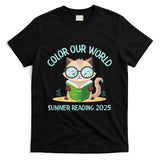 Color Our World Summer 2025 Summer Reading Program Cat T-Shirt